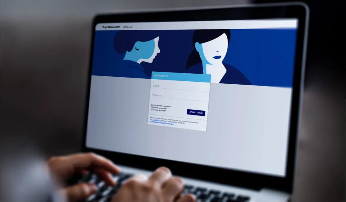 Das Kundenportal «ZRH Center» auf Desktop, Tablet und Smartphone