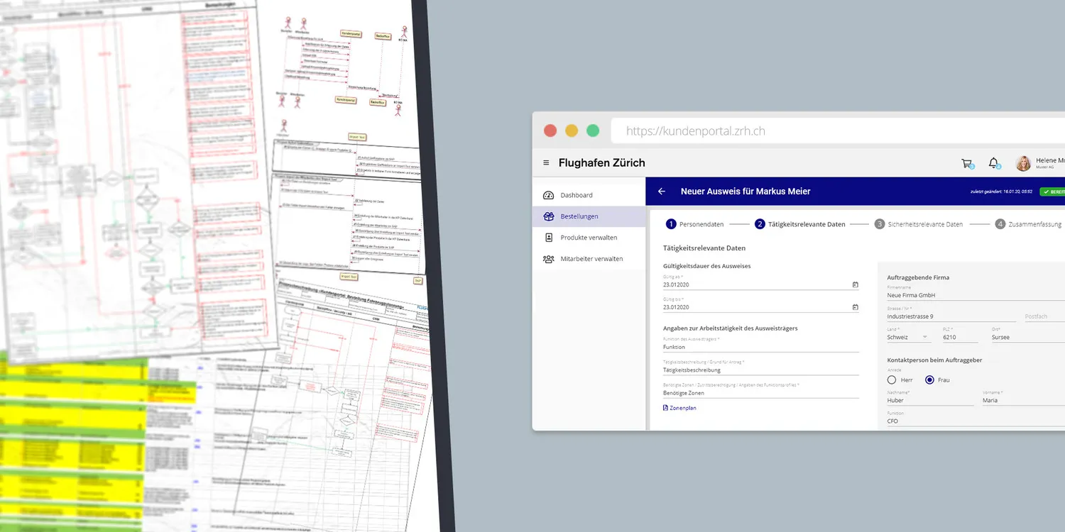 Prozessdarstellung: von der Anforderung zum klickbaren Mockup